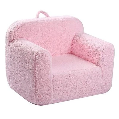 Silla Sherpa para niños cómoda y suave, silla de espuma para niños pequeños y rosa Foto 1 de 4