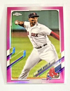 2021 Topps Chrome Rafael Devers #94 Pink Refractor Boston Red Sox - Picture 1 of 2