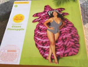 Flotador inflable Sun Squad púrpura piña gigante piscina natación 5 pies 11 pulgadas - Imagen 1 de 5
