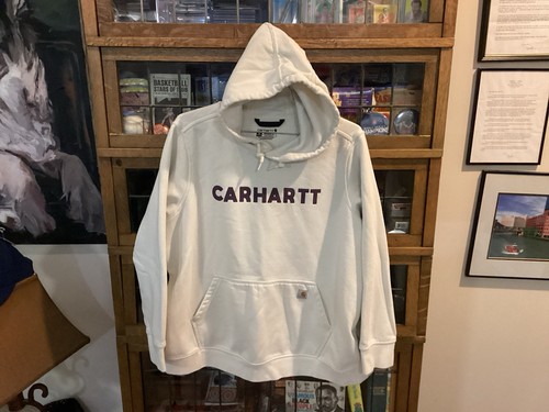 OFF WHITE Felpa con cappuccio CARHARTT Relaxed Fit Off White Pullover SPELL OUT TG 3XL Cool