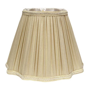 12" Pearl Grey Slanted Fancy Square Shantung Lampshade - Picture 1 of 4
