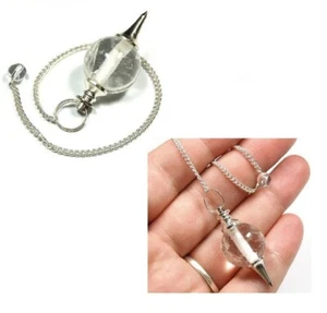Bulk 5 Pcs Natural Quartz Crystal Ball Shaped Gemstone Dowsing Pendulums - Picture 1 of 3