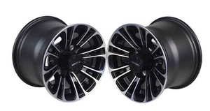 Llantas de carro de golf MASSFX 10x7 con patrón de pernos de 4/101,6 o 4 en 4" - negro mate - paquete de 2 - Imagen 1 de 5