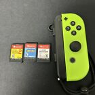 Green Nintendo Switch Joy Con Controller  Right + Three Switch Games(read)