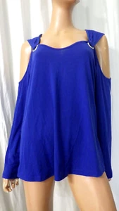 NWT SHEIN PLUS SIZE XXL STRETCH KNIT COLD SHOULDER TUNIC TOP BUST 44 - Picture 1 of 7