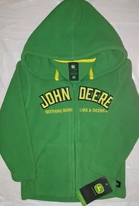 NWT John Deere boys green polyester fleece hooded zippered jacket 4 Great Gift! - Picture 1 of 1