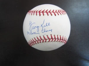 George Kell Autograph Signed Baseball 49 Batting Champ Detroit Tigers - Picture 1 of 1