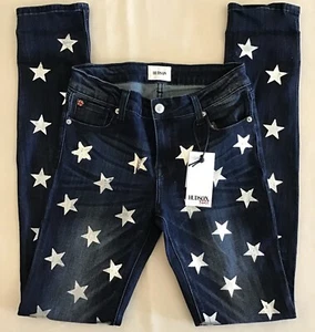 NWT, Hudson Kids! Skinny/ Stretch Dark Jeans With Stars. Size 16 - Picture 1 of 12