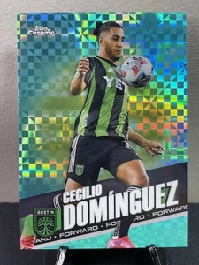 2022 Topps Chrome CECILIO DOMINGUEZ Aqua X-Fractor #162 - 285/299 Austin FC - Picture 1 of 2