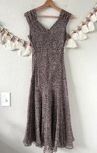 Vintage Talbots Pure Silk Floral Fit&Flare Sundress Fairy Coquette Dainty 6 - Picture 1 of 9
