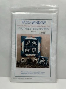 Southwestern Decorative Applique Quilt Pillow Critter Taos Window Pattern - Picture 1 of 2