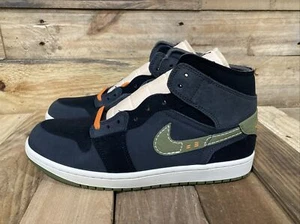 NUEVOS Nike Air Jordan 1 Mid SE Zapatos Artesanales Antracita Oliva FD6817-003 Para Hombre Talla 10 - Imagen 1 de 9