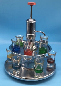 Mid Century Lazy Susan Shot Dispenser - Picture 1 of 10