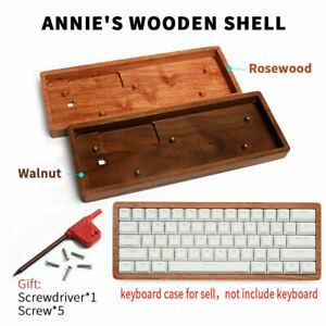 Only For Anne Pro2 DIY Walnut/Rosewood Wood Keyboard Case Shell Custom