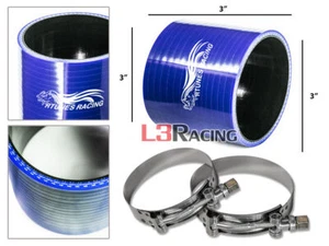 AZUL 3" 76mm 3 Capas Silicona Acoplador Manguera Turbo Admisión Intercooler + Abrazaderas Lexus - Imagen 1 de 1