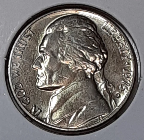 1975 Jefferson Nickel  D - BU - Uncirculated Cover