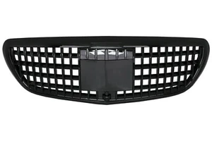 Grille for Mercedes E W213 S213 C238 A238 16-19 Vertical Design Piano Black - Picture 1 of 5