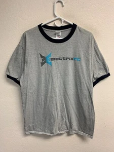 Vintage Electrix RC Men's T-Shirt XL Gray Ringer Anvil RC Car Trucks Y2K VTG EUC - Picture 1 of 8
