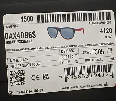 INTERCAMBIO ARMANI. NEGRO MATE, ESPEJO PLATEADO POLAR Foto 1 de 4