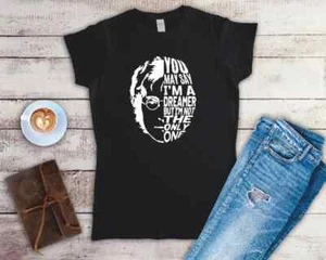 John Lennon Ladies Fitted T Shirt Black Large (size 12) - Imagen 1 de 2