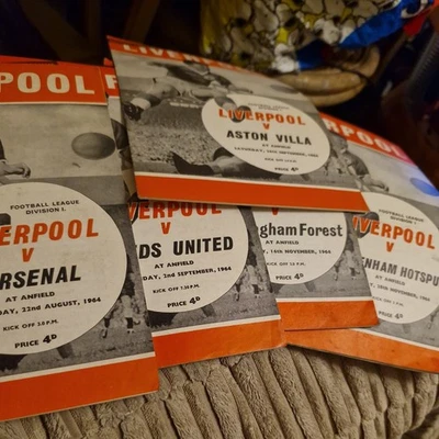 10  LIVERPOOL FC FOOTBALL PROGRAMMES 1964/65  - Image 1 of 2