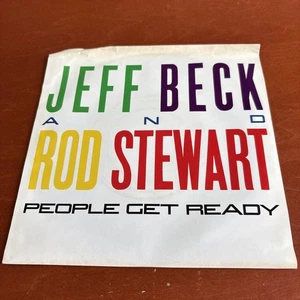 45 RECORD - JEFF BECK  AND ROD STEWART - PEOPLE GET READY 7” - Foto 1 di 6