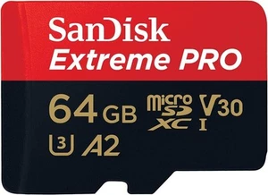 SanDisk 64GB Extreme PRO microSDXC U3 V30 200MB/s + Adaptador A2 Clase 10 - Imagen 1 de 6