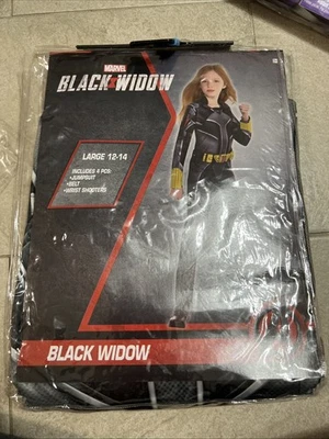 Marvel Disfraz Viuda Negra Niño Grande 12/14 Halloween Vestir Nuevo Foto 1 de 2