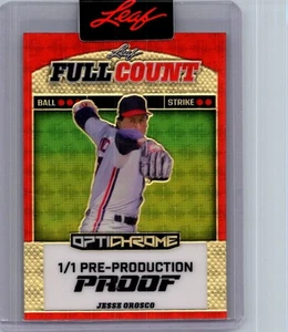 Jesse Orosco 2024 Leaf Baseball 1/1 Pre Production Proof - Picture 1 of 1