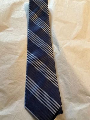 NEW Valentino 100% Silk Blue Stripe Tie - 3.375”W x 58”L (NO OFFERS ACCEPTED) - Image 1 of 4