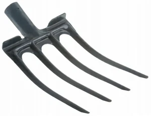 Garten Grabegabel 4 Zinken Hartstahl Robust Spaten Mistgabel Heugabel Gabel - Bild 1 von 4