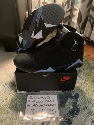 DS 2023 Nike Air Jordan Retro 7 Chambray Black Men’s Sz 11.5 - Image 1 of 4