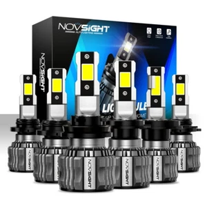 NOVSIGHT 72W 15000LM LED Headlight Bulbs Kit High Low Beam 6500k Super Bright - Picture 1 of 21