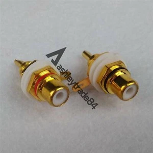 NEW 2pcs Gold Motor     Connector Female Chassis Sockets #D8 - Bild 1 von 4