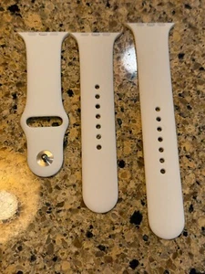 GENUINE OEM Apple Watch White FLUOROELASTOMER 42/44/45/46mm BAND/STRAP - Picture 1 of 2