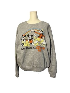 Disney Let There Be Love Rainbow Sweatshirt Pullover Grey Sz XL - Picture 1 of 8