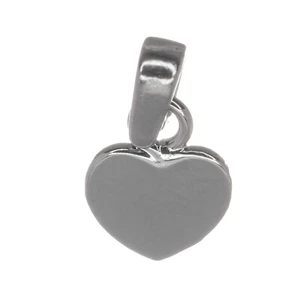 925 Sterlingsilber Liebe Charm Anhänger Etikett personalisiert graviert Geschenk winziges Herz - Bild 1 von 14