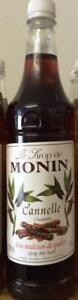 Monin Cinnamon Premium Coffee Syrup 1 Litre - Big Bottle!!