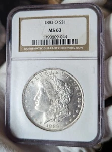1883-O Morgan Silver Dollar - Frosty White NGC MS63 - Picture 1 of 2