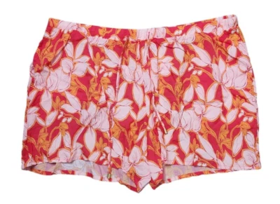 Hanro Womens L Floral Sleep Shorts Pull On Elastic Waist Drawstring Lightweight - Image 1 of 3
