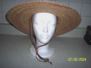 TULA HATS Gardener Palm Straw Wide Brim Topless Hat - Picture 1 of 7