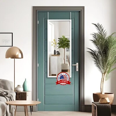 Espejo de cuerpo entero con soportes para colgar montado en la pared puerta NEW - Image 1 of 4