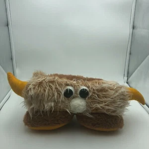 Stuffed Monster Yellow Horns Vintage 80’s - Foto 1 di 8