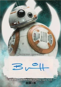 Star Wars The Last Jedi Series 2, Brian Herring (BB-8) Autograph Card A-BH - Picture 1 of 2