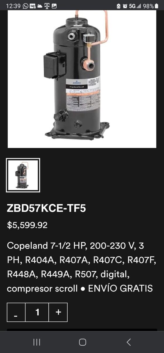 R-404a Refrigerant 208/230 V Industrial Compressors for sale R-404a Refrigerant 208/230 V Industrial Compressors for sale