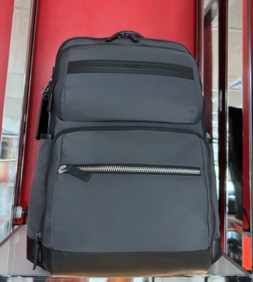 NEW Tumi LINKS Smooth Polyester 17.75” Laptop Backpack - CHARCOAL & BLACK - Image 1 of 4