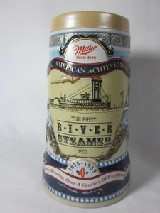 Great American Achievement Miller Brewing Co First River Steamer Beer Mug 1989 - Picture 1 of 8
