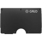 GRID Wallet Slim Gunmetal Aluminum With RFID Blocking Money Clip Hold 12 Cards