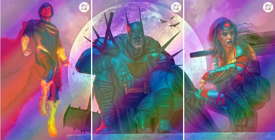 🌟FOIL🌟 ABSOLUTE BATMAN/WONDER WOMAN/SUPERMAN #1 (MARK SPEARS CONNECTING SET)