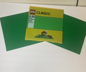 3 LEGO CLASSIC Green Baseplate (10700), new in sealed package + Two Used 10 X 10